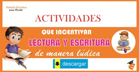 Material Educativo Atividades Que Incentivan A La Lectura Y Escritura