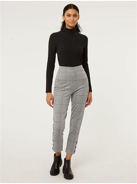 Grey Checked Trousers Women George At Asda