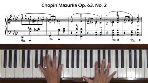 Chopin Mazurka Op 63 No 2 Piano Tutorial YouTube