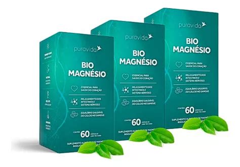 Kit Unidades Bio Magn Sio C Psulas Pura Vida Frete Gr Tis