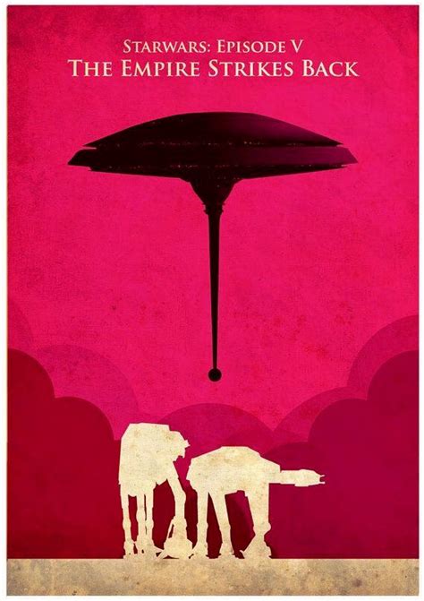 Star Wars Episode Iv The Empire Strikes Back Minimalist Poster Art