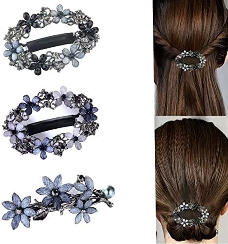 Amazon Hair Barrettes For Women Anezus 6 Pcs Crystal Rhinestones