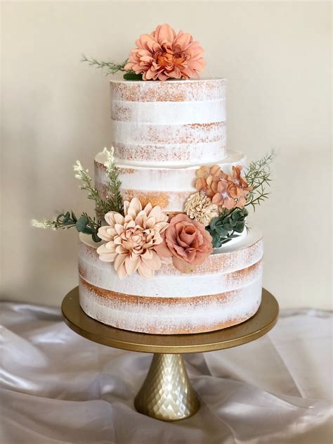 Fakefaux Naked Gold Cake For Display Etsy