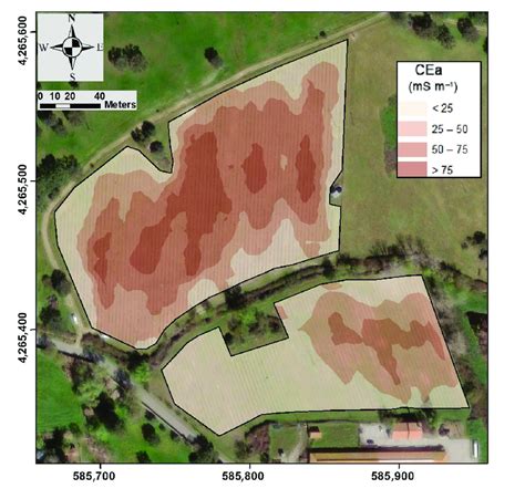 Kriged Map Of Soil Apparent Electrical Conductivity Eca Spatial