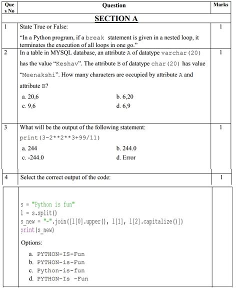 Download Cbse Class 12 Sample Paper 2023 24 Computer Science Cbse Exam Portal Cbse Icse