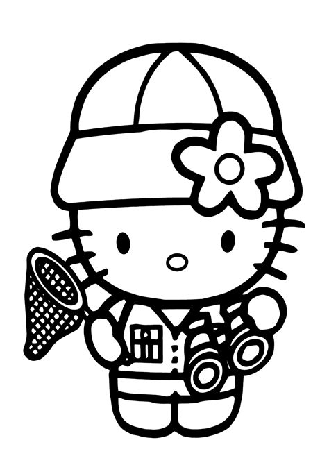 Hello Kitty Exploradora Para Colorir Imprimir Desenhos