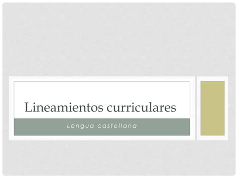 Lineamientos Curriculares Ppt