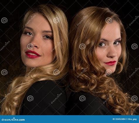 Brunette And Blonde Stock Photo Image Of Human Female 33452484