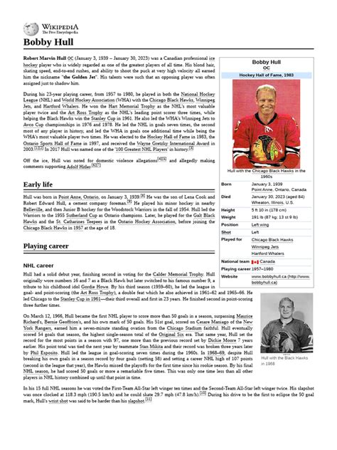 $6.8 Million And A Hockey Legacy: Inside Bobby Hull's Fortunate Finances