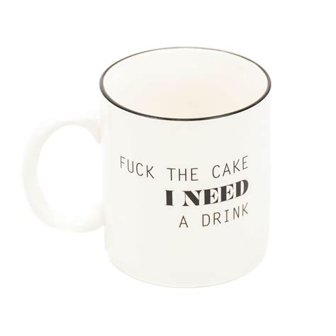 MUG FUCK THE CAKE WHITE X CM Pergamos