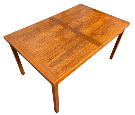 Mid Century Danish Modern Teak Extension Dining Table Denmark For Sale