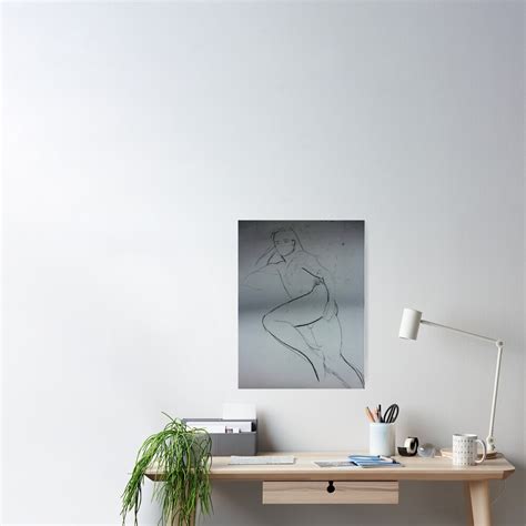 Póster Reclining Male Nude de Redviolin Redbubble