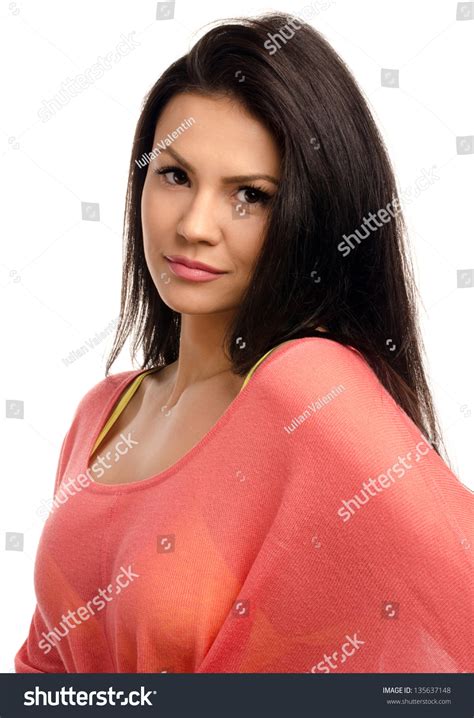 Beautiful Brunette Girl Portrait Gorgeous Sexy Stock Photo 135637148 Shutterstock