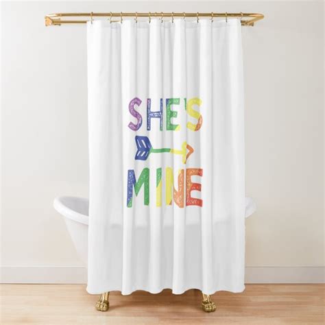 Lesbian Couple Gift She S Mine Matching Lgbt Pride Gift Gift Shower Curtain For Sale By Tispy