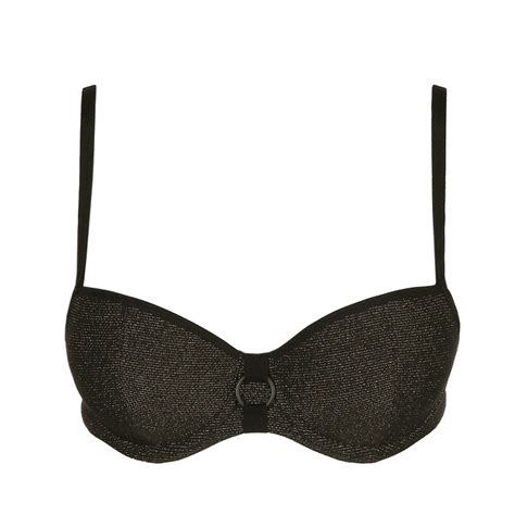 close up of Marie Jo Swim Ornella Bikini Set in Noir Doré Victoria s Little Bra Shop