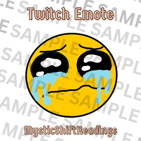 Crying Emoji Twitch Discord Emote Cry Emote Sad Emote Sadge Meme