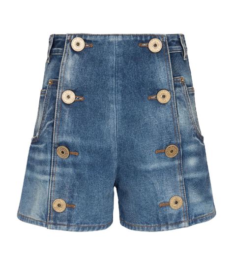 Womens Balmain Blue Denim Shorts Harrods Uk