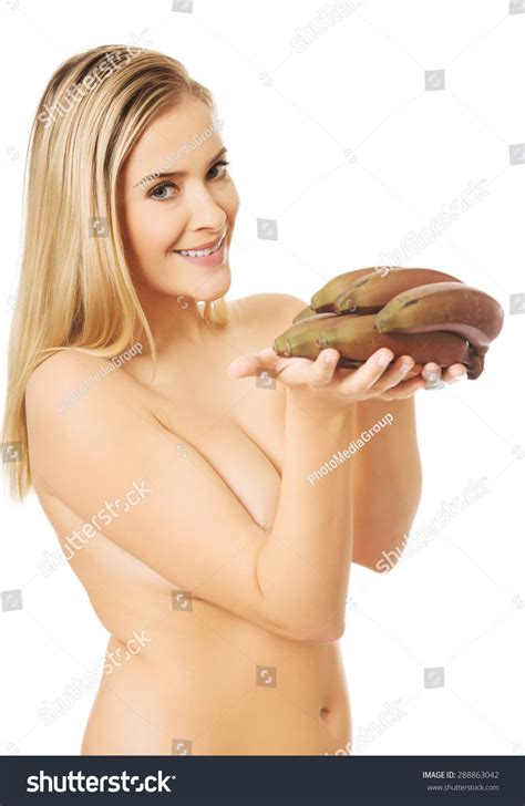 Smiling Nude Woman Holding Bananas Stock Photo Shutterstock
