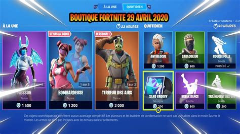 Boutique Fortnite 29 Avril 2020 Youtube