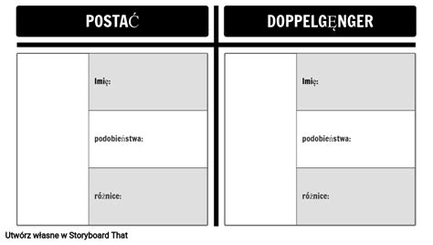 Szablon Doppelg Nger Storyboard Por Pl Examples