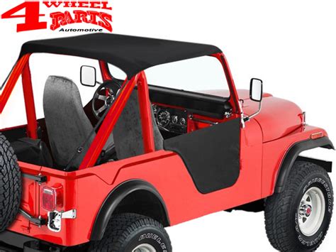 Bikini Top Traditional Bestop Schwarz Kunstleder Jeep Cj Bj Wheel Parts