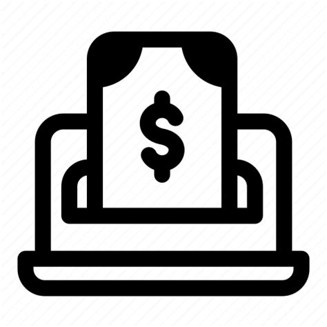 Insert Money Online Laptop Banknote Icon Download On Iconfinder