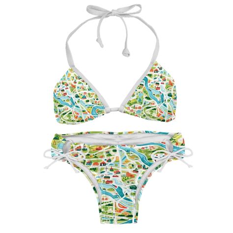 Atlas Swim Wear Bikini Set With Detachable Sponge Adjustable Strap Two Pack For Versatile