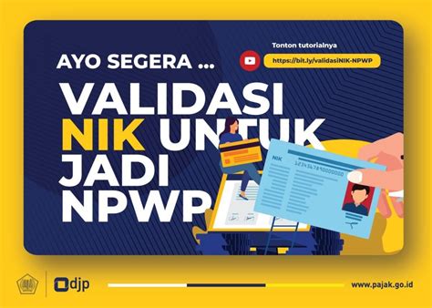 Validasi NIK Menjadi NPWP Inilah Caranya