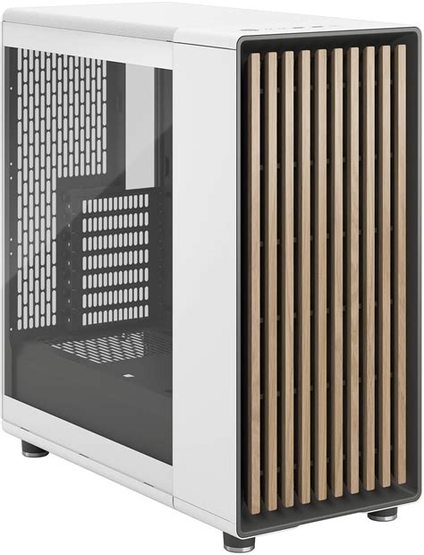 Fractal Design FD-C-NOR1C-04 North Chalk White Tempered Glass Clear ATX Desktop Chassis - Wootware