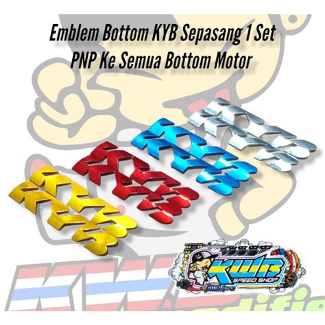 Jual EMBLEM SKOK LOGO SHOCK DEPAN KYB SHOCK DEPAN KYB BOTTOM SKOK