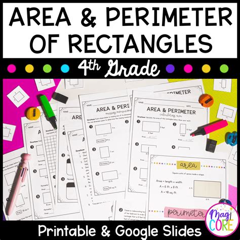 Area And Perimeter Of Rectangles 4th Grade 4 Md A 3 Magicore Worksheets Library