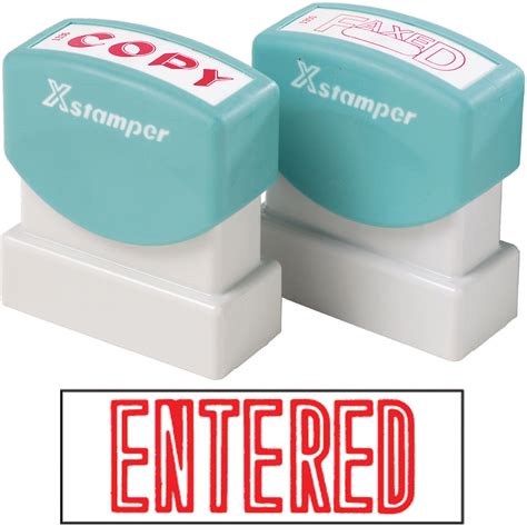 Xstamper Stamp Cx Bn 1021 Entered Red Asterix Wholesale