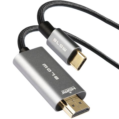 Adapter Kabel Przejściówka Hdmi Usb Thunderbolt Macbook Typ-C Plecionka ...