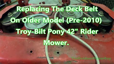 How To Change The Deck Belt Troy Bilt Riding Lawn Mower 49 Off