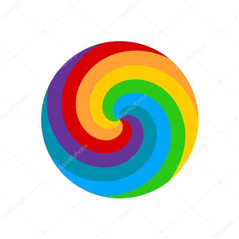 Rainbow Round Spiral Circle — Stock Vector © Kilroy 115424010