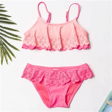 Kat Bayan Bikini Tak M Yeni K Z Mayo Mayo Ocuklar Bikini Oymak Ocuk Giyim