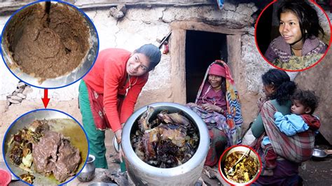 Dry Back Bones Buff Curry Millet Flour Rice At Dinner Dharme