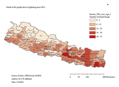 The Occurrence Of Lightning Incidents A And The Number Of Deaths