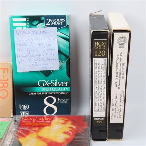 Four Vhs Video Tapes Of Material Relating To The Jimi Hendrix