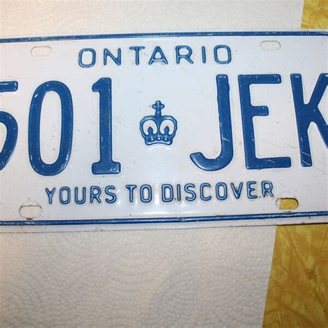 Ontario Custom License Plate Etsy