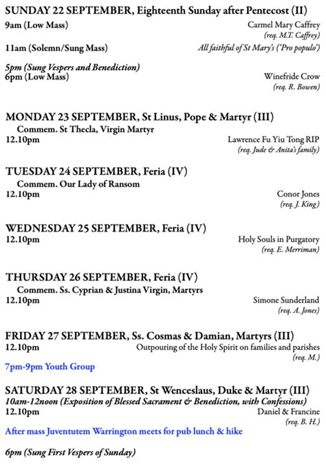 St Marys Shrine Bulletin Sep Oct Fssp Uk