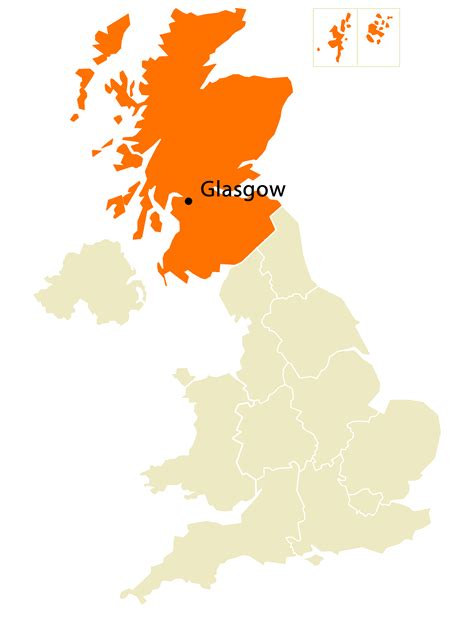 Location Map of Glasgow - MapSof.net