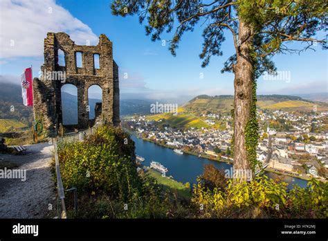 The City Of Traben Trarbach In The Moselle Valley River Moselle View