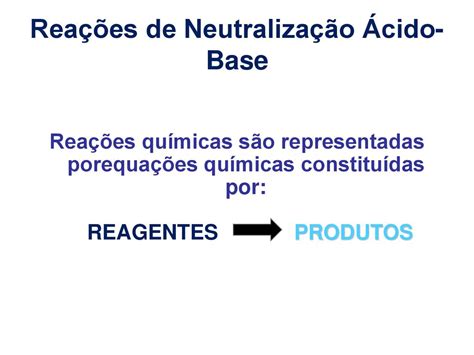 Reações de Neutralização Ácido Base ppt carregar