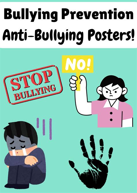 Anti Bullying Posters Back To School Decor National Bullying Prevention Month Made By Teachers