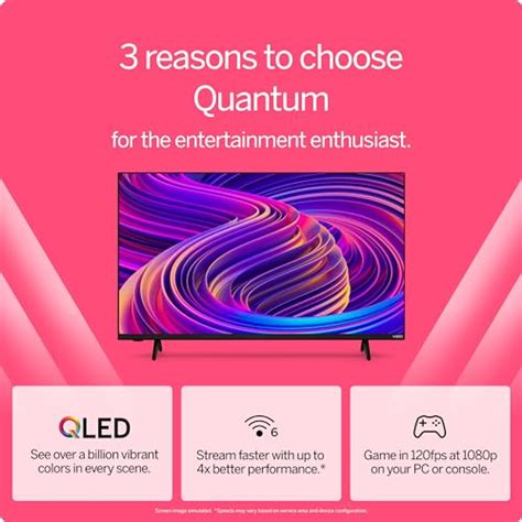 Vizio 43 Inch Quantum 4k Qled Hdr Smart Tv Wdolby Vision Hdr 120fps