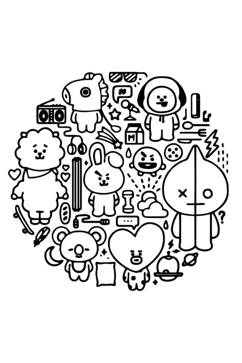 Dibujos Para Colorear Bt21 Gratis Imprimibles Gbcoloring Porn Sex Picture