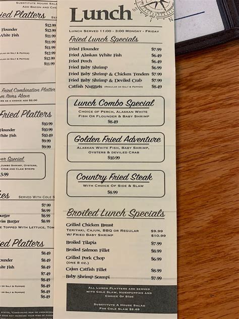 Menu at Mayflower Seafood Lenoir restaurant, Lenoir