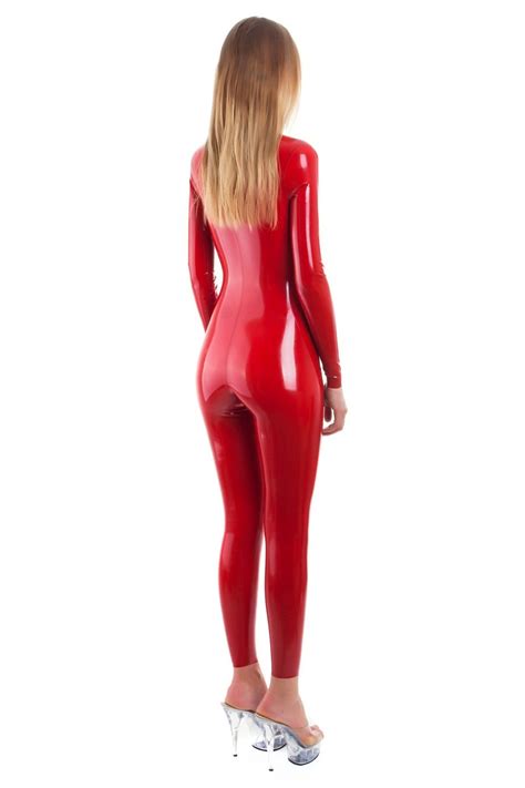 Neck Entry Latex Catsuit Without Zippers Etsy