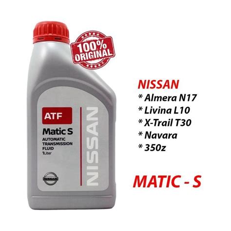 Nissan ATF Matic-S KLE24-00001 1L Auto Transmission Fluid Almera Navara ...